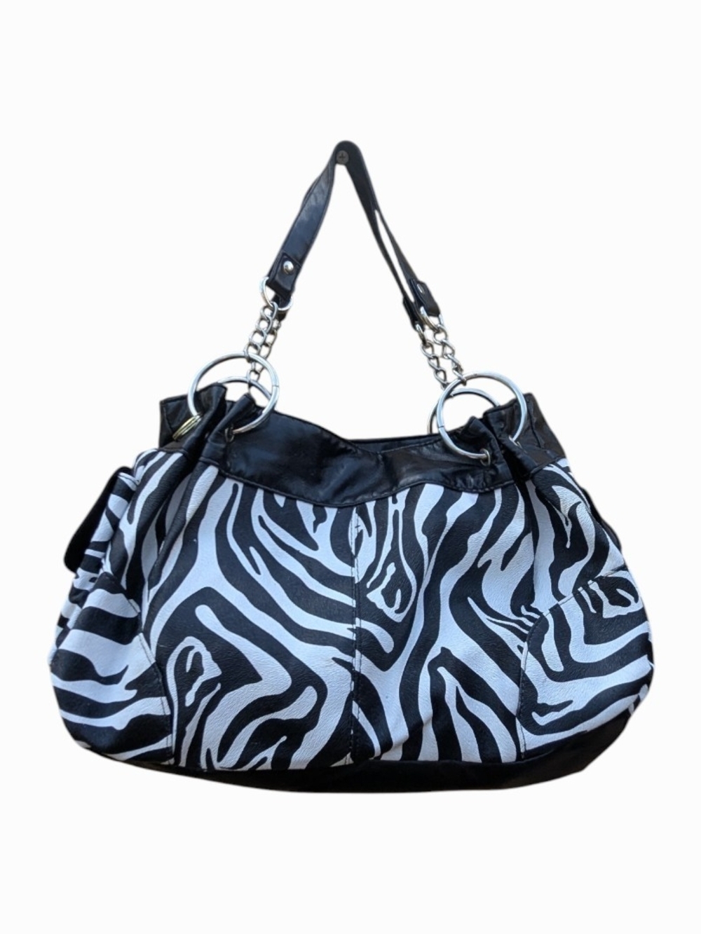 Women's Claire's Black & White Zebra Print Shoulder Bag